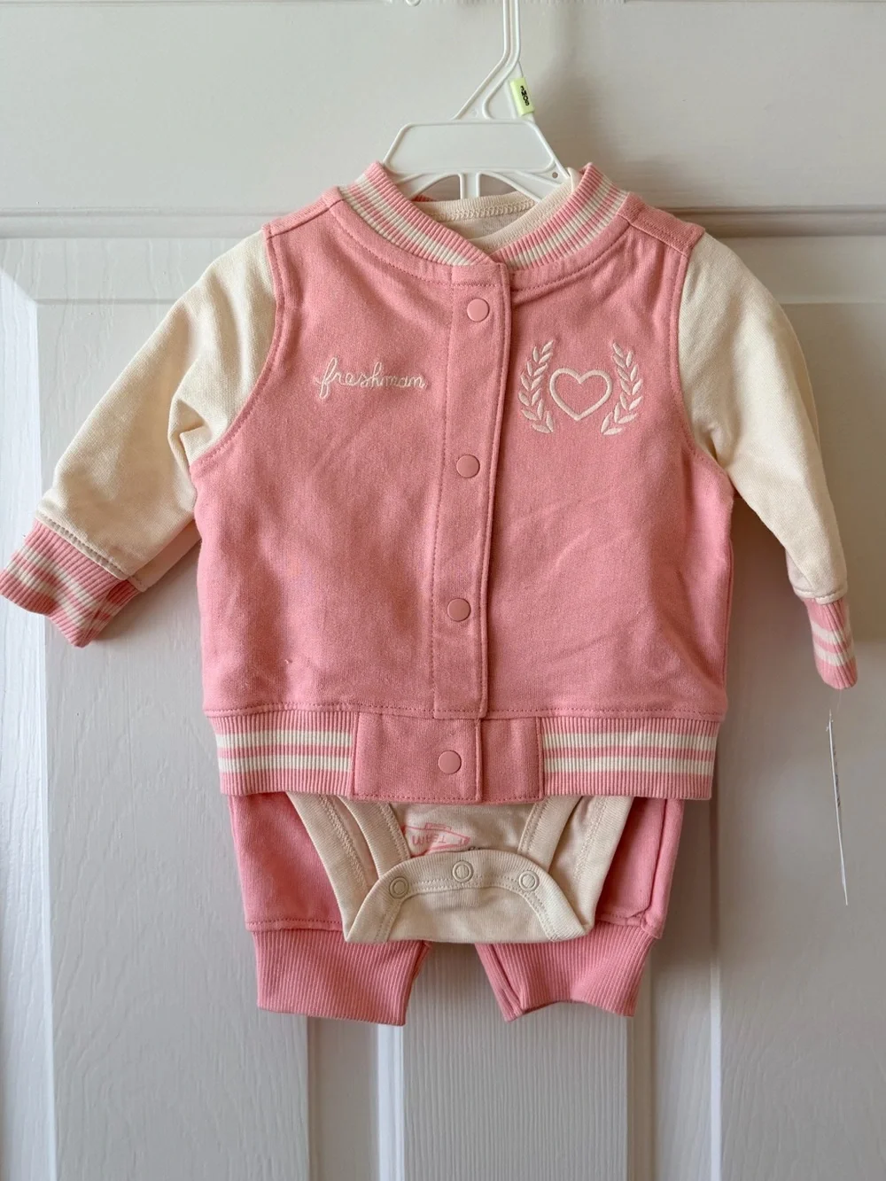 Carter's Pink and Cream Baby Girl 3-Piece Set